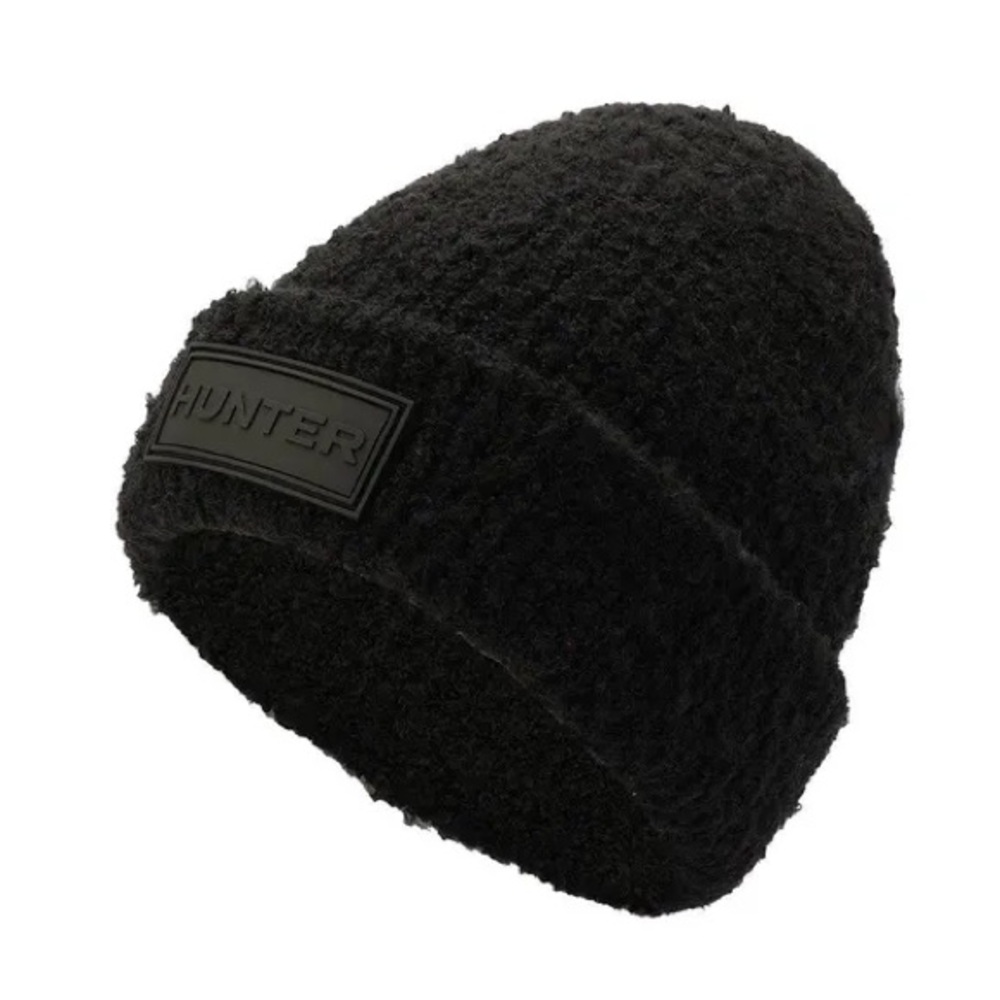 NWT HUNTER Black Tonal Patch Beanie - Picture 2 of 6